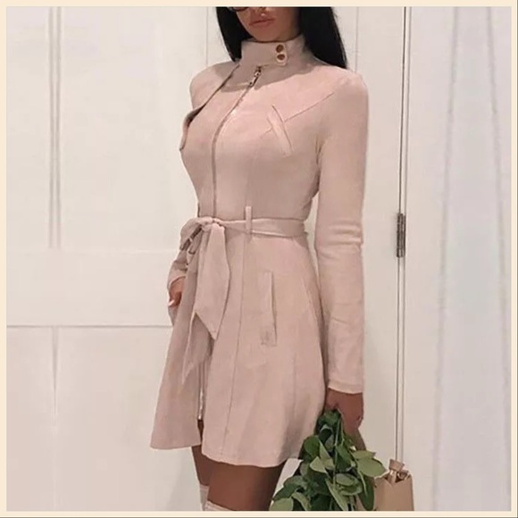 Jackets & Blazers - Suede Trench Coat | Suede Dress